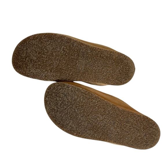 Jenni Kayne Shearling-Lined Moc Clog Natural Suede Slippers Size 38 Italy 8 US - Picture 13 of 15